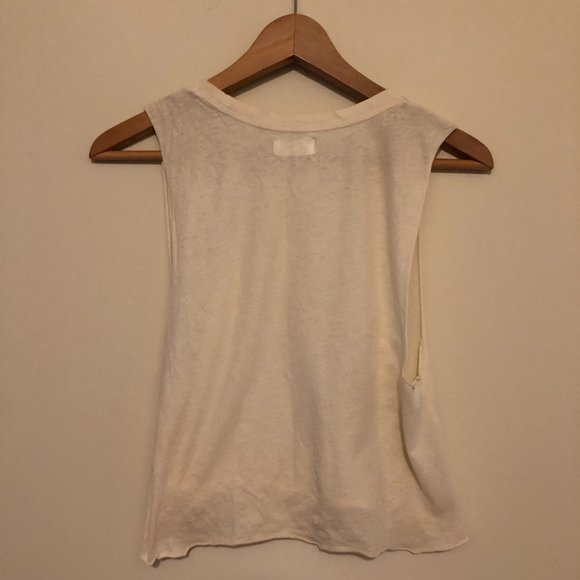 Community X Aritzia Sheer Yellow Crop Top NWOT - Picture 2 of 6